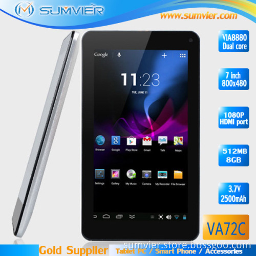 7inch Android Tablet PC Dual Core Touch Screen Pad with Phone Function (VA72C)